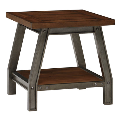 Holverson Rustic Brown End Table - 1715-04 - Bien Home Furniture &amp; Electronics