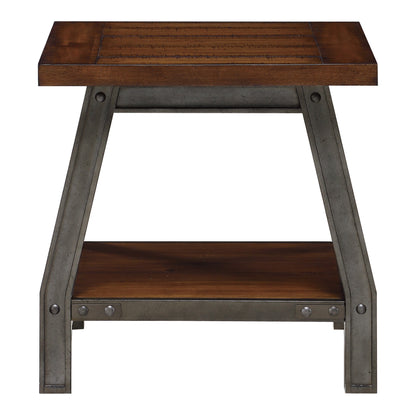 Holverson Rustic Brown End Table - 1715-04 - Bien Home Furniture &amp; Electronics