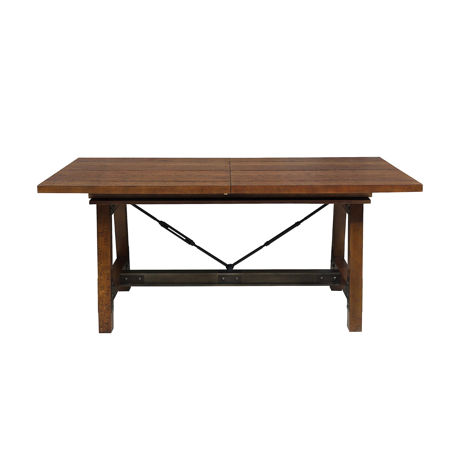 Holverson Rustic Brown Extendable Dining Table - 1715-94 - Bien Home Furniture &amp; Electronics