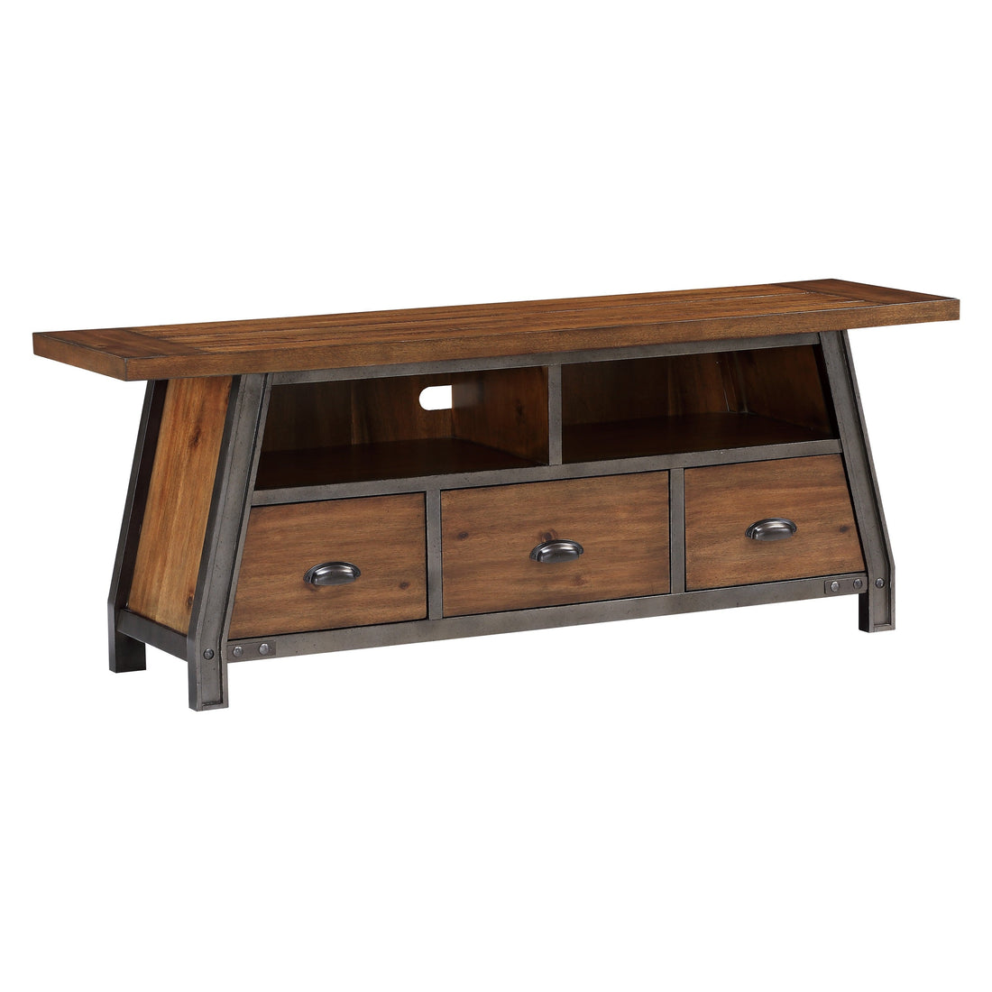 Holverson Rustic Brown TV Stand - 17150-64T - Bien Home Furniture &amp; Electronics