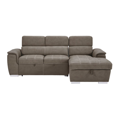 HOM 8228TP-R (2/2)Right Side Chaise with Adjustable Headrest and Hidden Storage - 8228TP-R - Bien Home Furniture &amp; Electronics