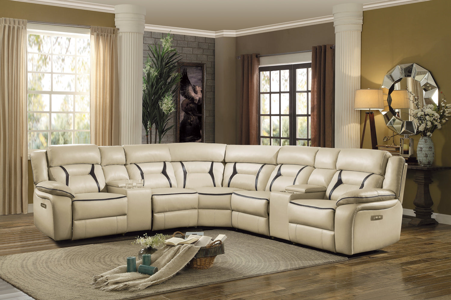 HOM 8229-ARPW (4/6)Power Armless Reclining Chair - 8229-ARPW - Bien Home Furniture &amp; Electronics