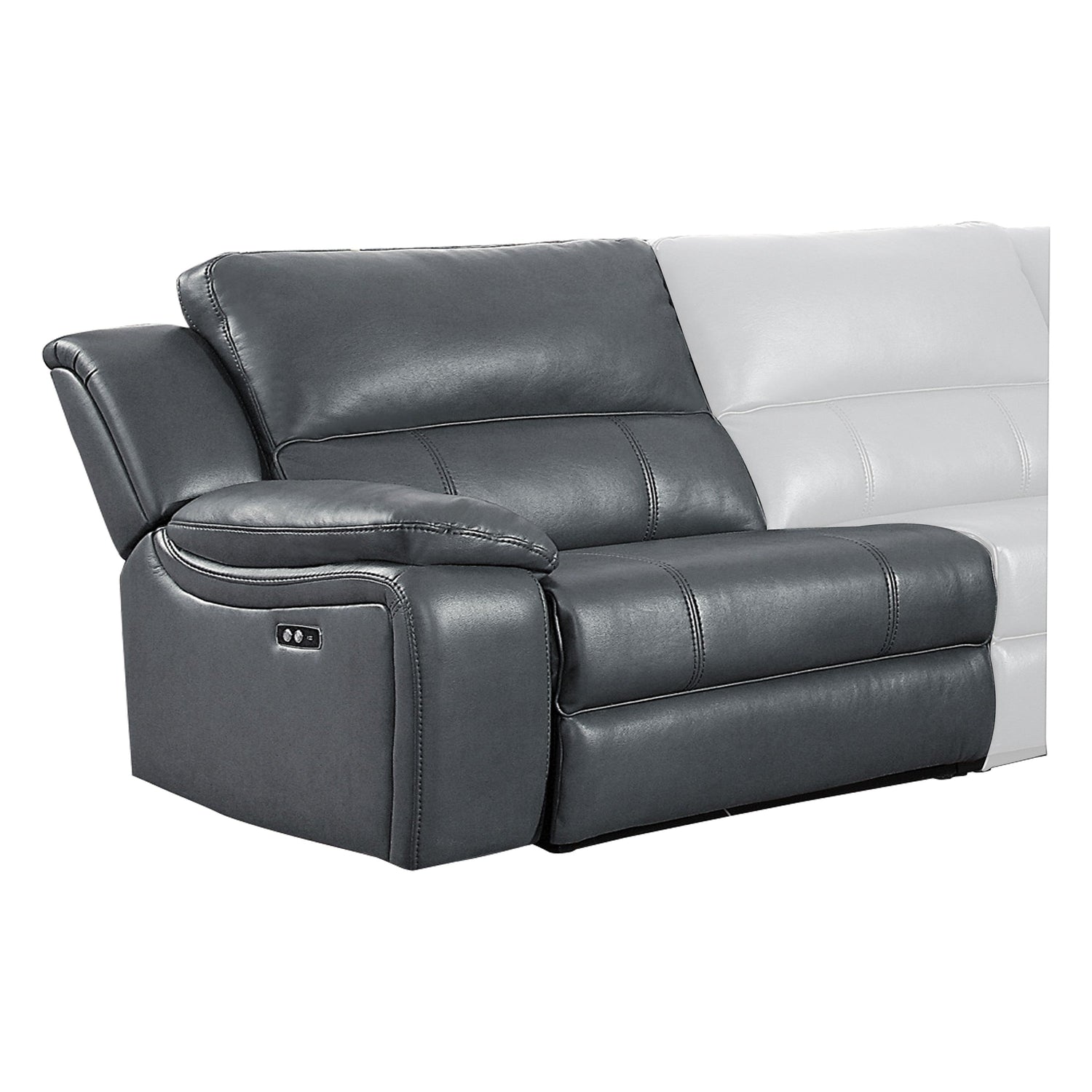 HOM 8260GY-LRPW (1/6)Power Left Side Reclining Chair with USB Port - 8260GY-LRPW - Bien Home Furniture &amp; Electronics
