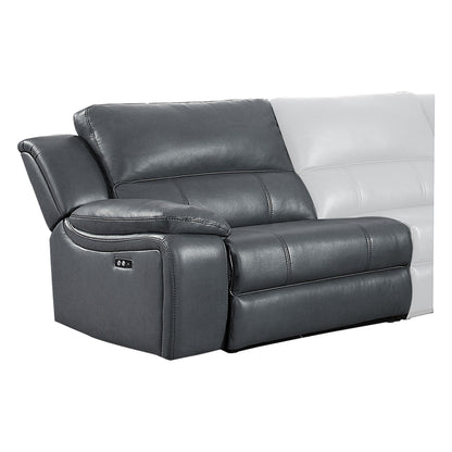 HOM 8260GY-LRPW (1/6)Power Left Side Reclining Chair with USB Port - 8260GY-LRPW - Bien Home Furniture &amp; Electronics