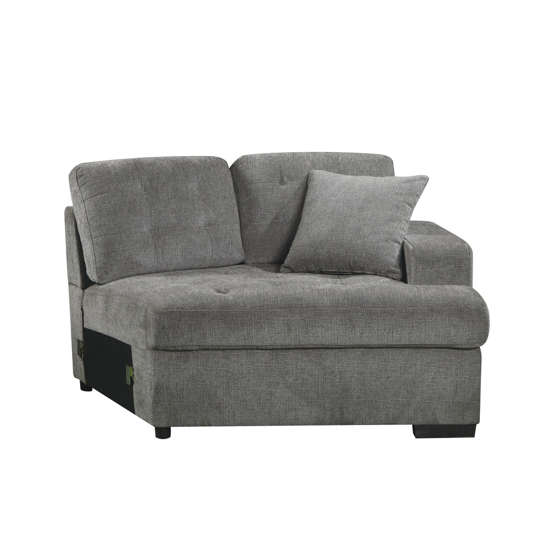 HOM 9401GRY-RU (2/4)Right Side Cuddler with 1 Pillow - 9401GRY-RU - Bien Home Furniture &amp; Electronics