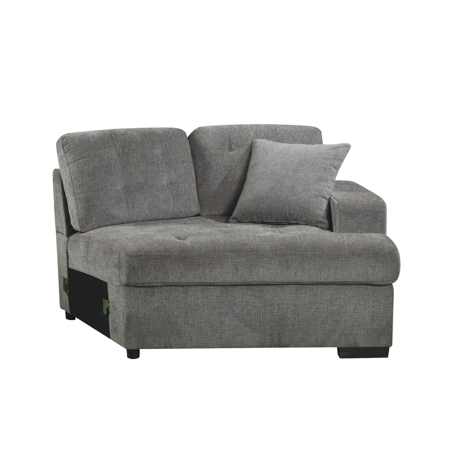 HOM 9401GRY-RU (2/4)Right Side Cuddler with 1 Pillow - 9401GRY-RU - Bien Home Furniture &amp; Electronics