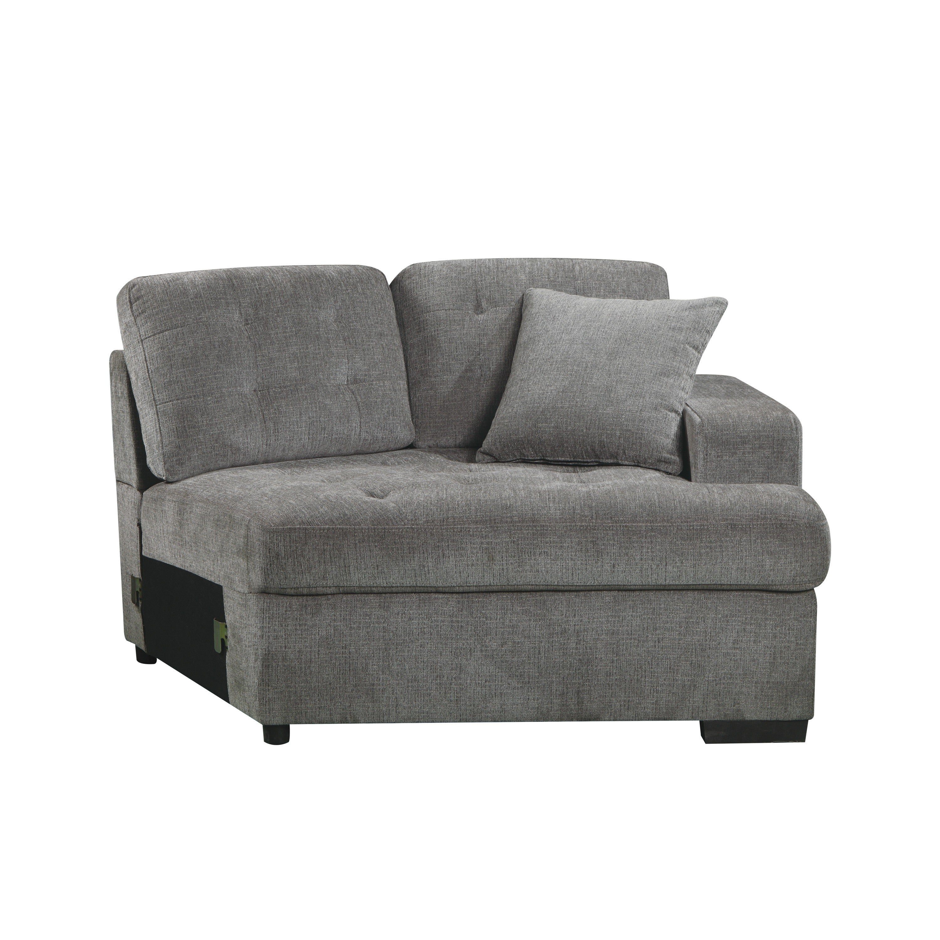 HOM 9401GRY-RU (2/4)Right Side Cuddler with 1 Pillow - 9401GRY-RU - Bien Home Furniture &amp; Electronics