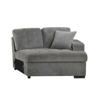 HOM 9401GRY-RU (2/4)Right Side Cuddler with 1 Pillow - 9401GRY-RU - Bien Home Furniture &amp; Electronics