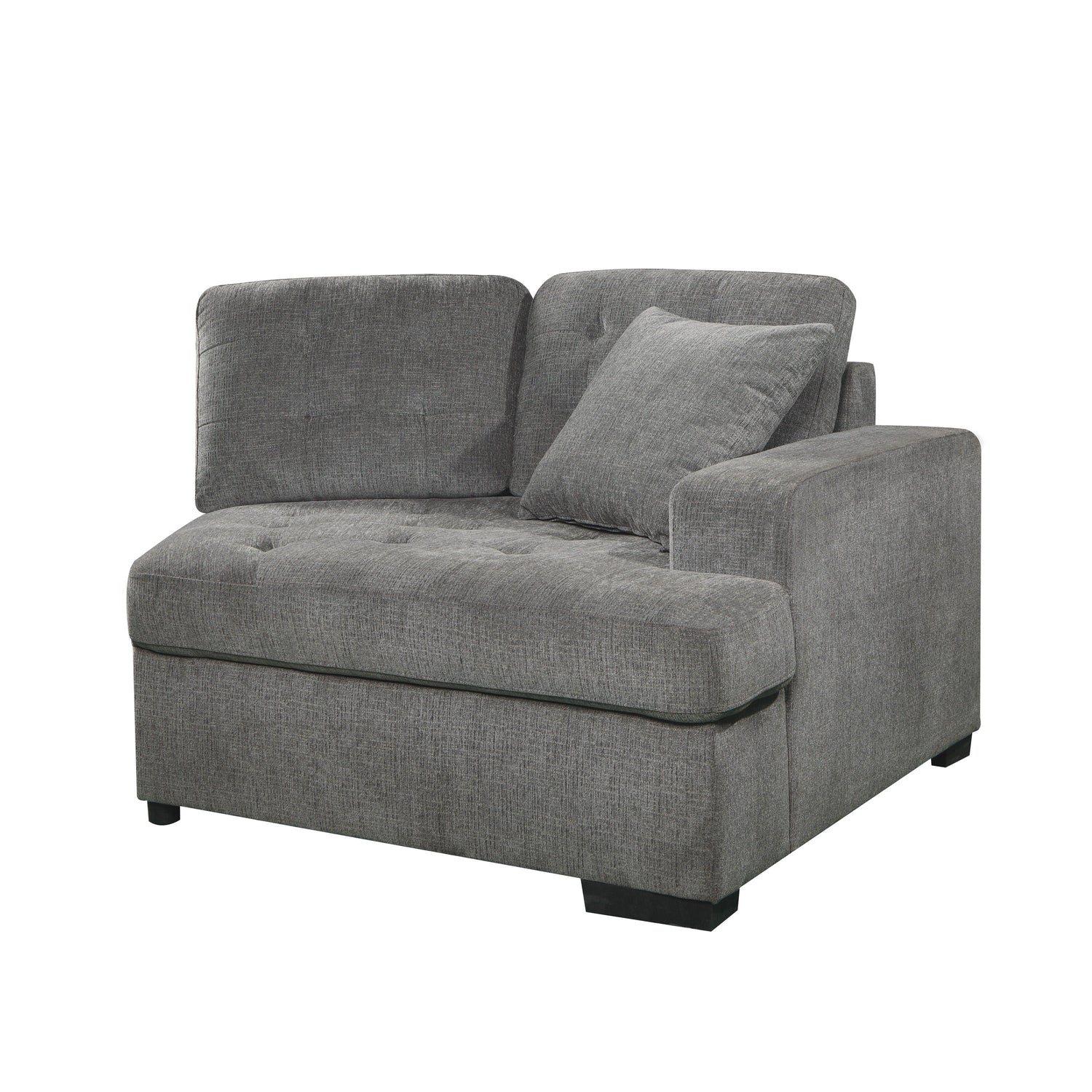 HOM 9401GRY-RU (2/4)Right Side Cuddler with 1 Pillow - 9401GRY-RU - Bien Home Furniture &amp; Electronics