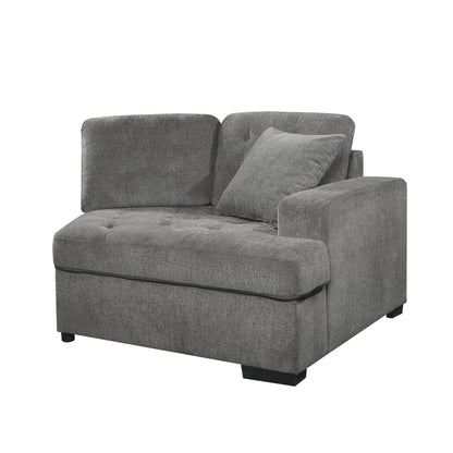 HOM 9401GRY-RU (2/4)Right Side Cuddler with 1 Pillow - 9401GRY-RU - Bien Home Furniture &amp; Electronics