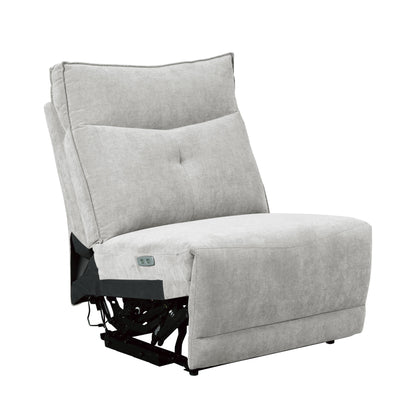 HOM 9509MGY-ARWH (4/6)Power Armless Reclining Chair with Power Headrest - 9509MGY-ARWH - Bien Home Furniture &amp; Electronics