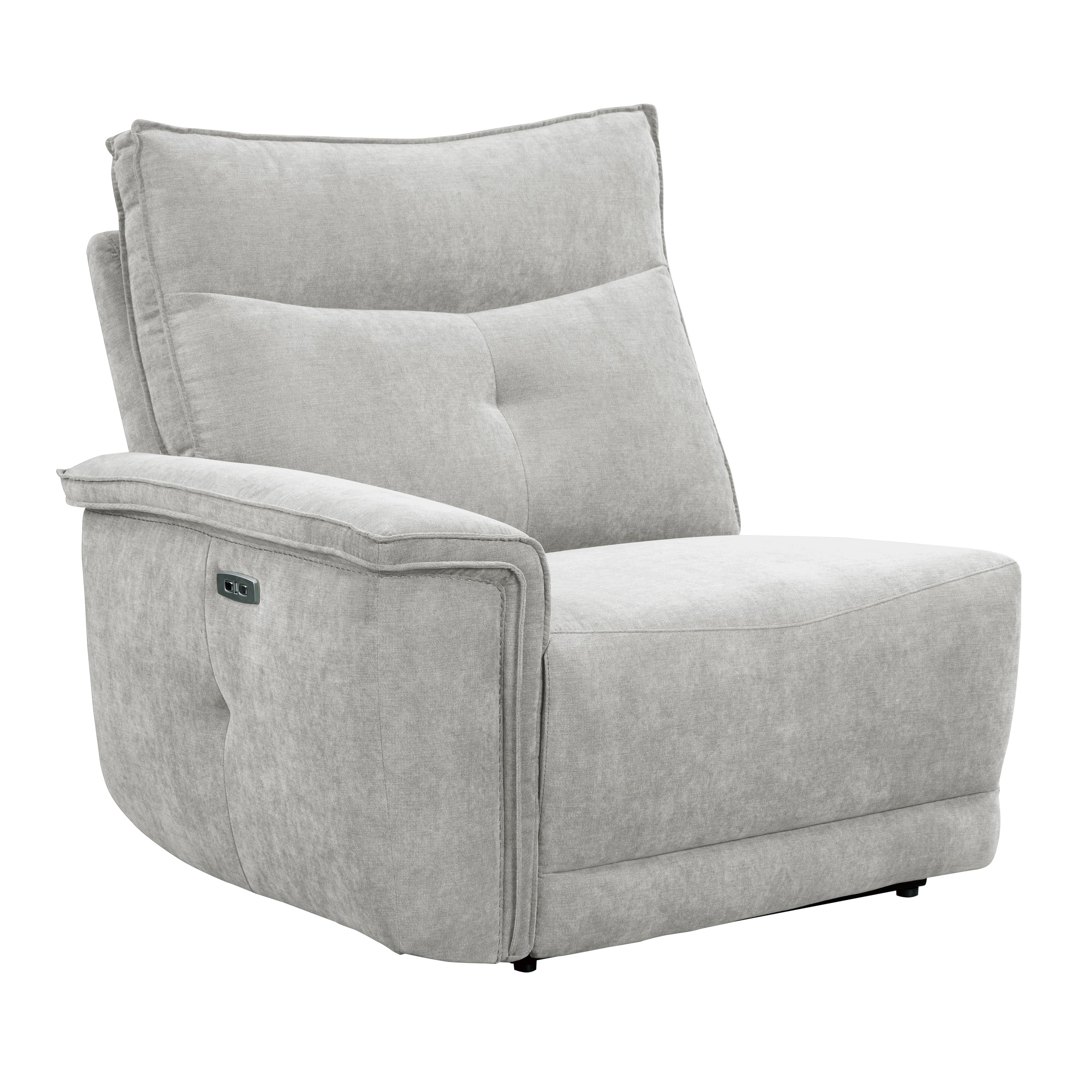 HOM 9509MGY-LRPWH (1/6)Power Left Side Reclining Chair with Power Headrest and USB Port - 9509MGY-LRPWH - Bien Home Furniture &amp; Electronics