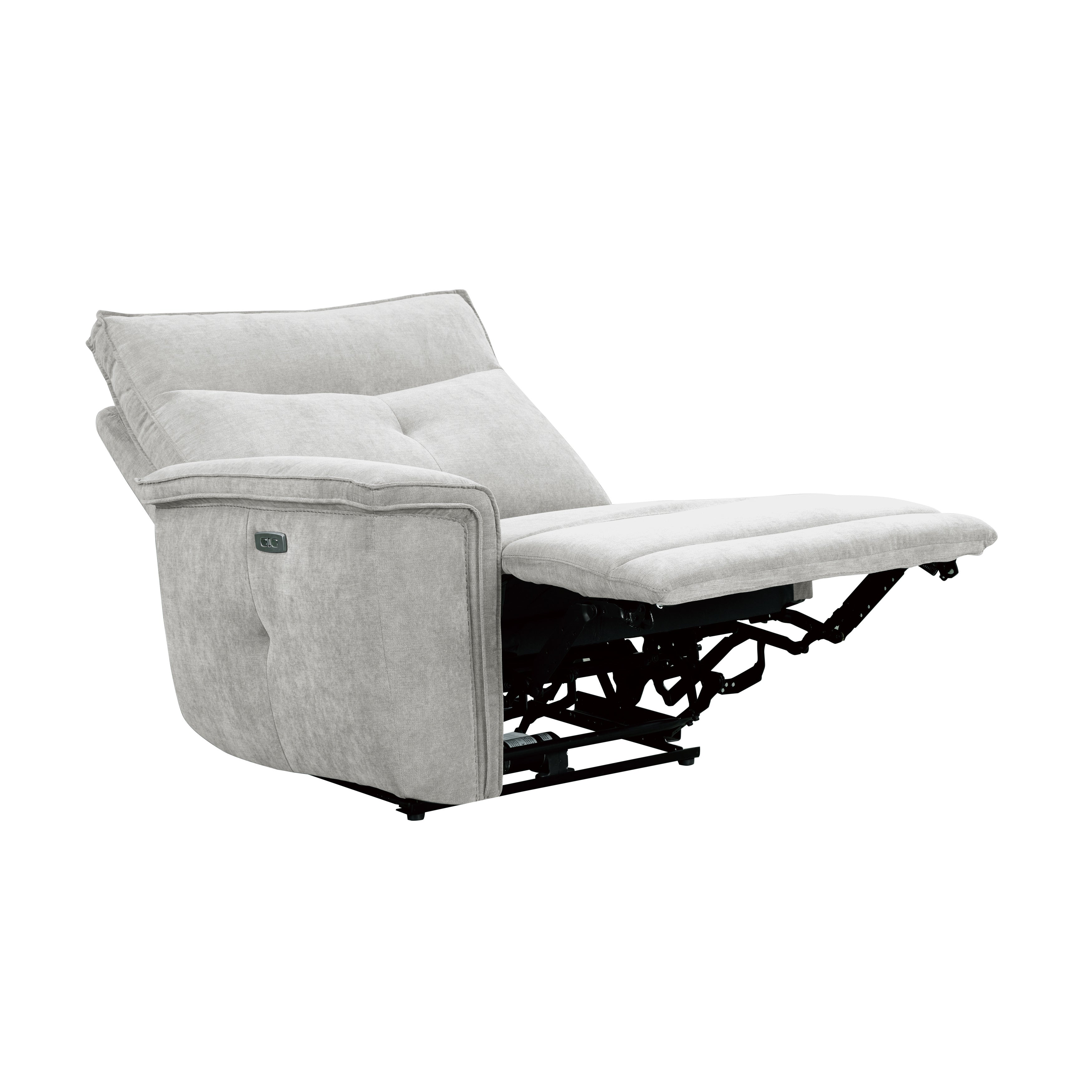 HOM 9509MGY-LRPWH (1/6)Power Left Side Reclining Chair with Power Headrest and USB Port - 9509MGY-LRPWH - Bien Home Furniture &amp; Electronics