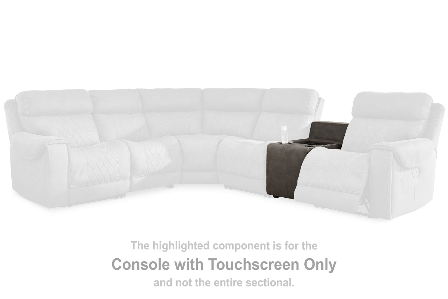 Hoopster Gunmetal Console with Touchscreen - 2370360 - Bien Home Furniture &amp; Electronics
