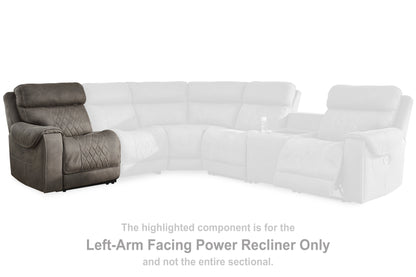 Hoopster Gunmetal Left-Arm Facing Power Recliner - 2370358 - Bien Home Furniture &amp; Electronics