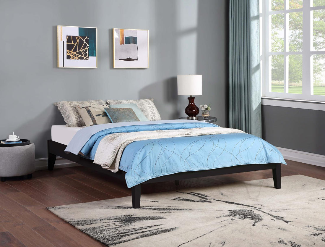 Hounslow Platform California King Bed Black - 306129KW - Bien Home Furniture &amp; Electronics