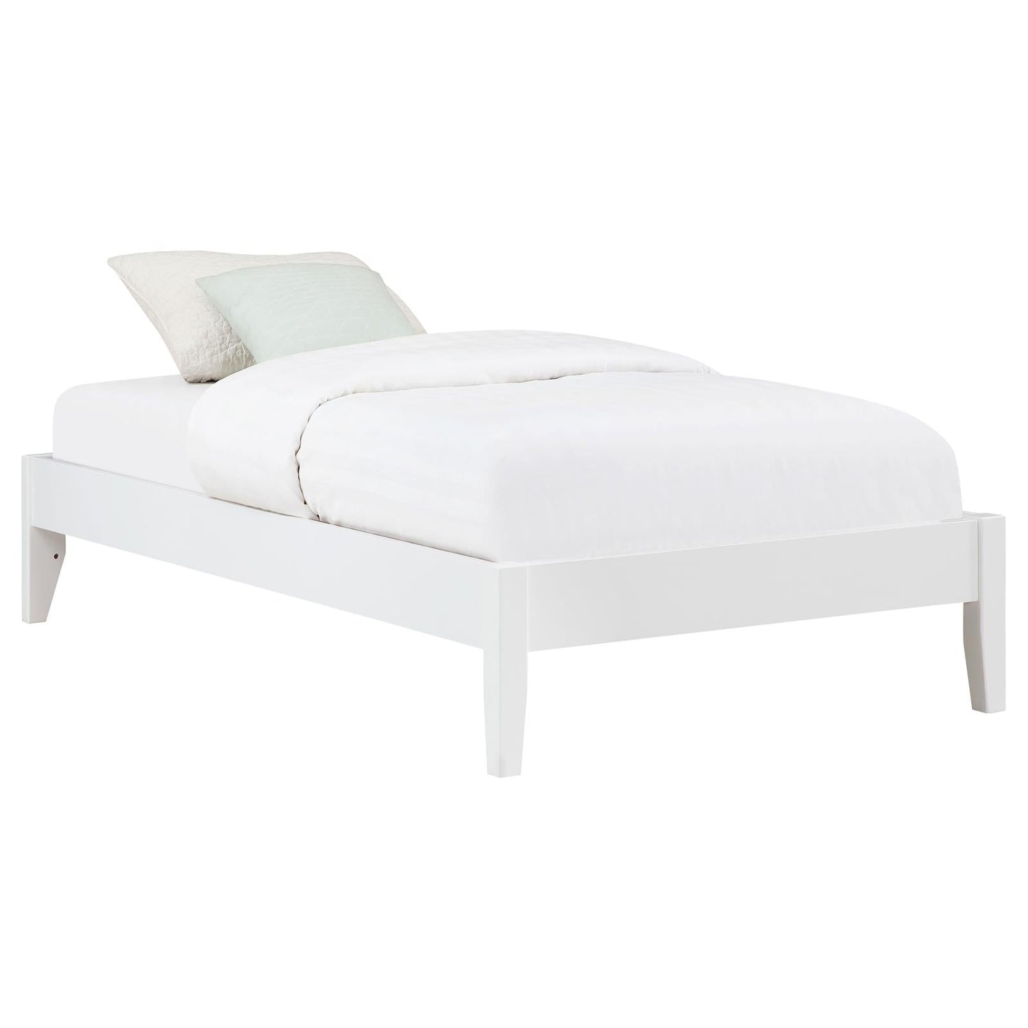 Hounslow Platform Full Bed White - 306128F - Bien Home Furniture &amp; Electronics