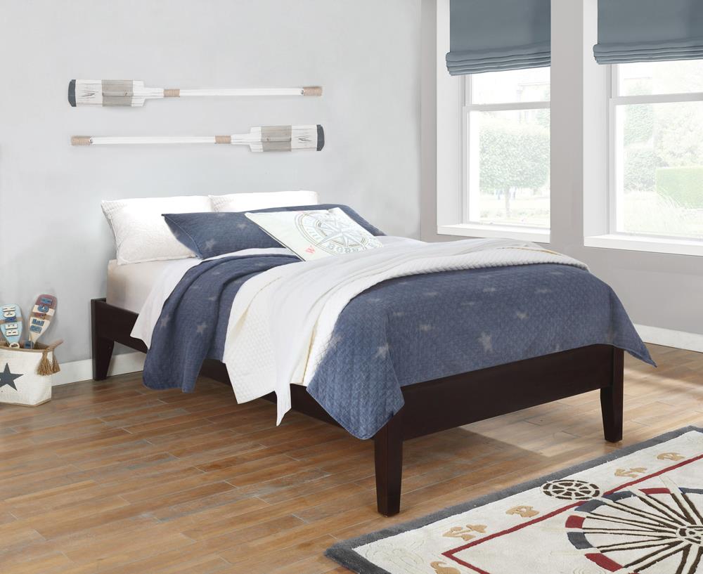 Hounslow Twin Universal Platform Bed Cappuccino - 300555T - Bien Home Furniture &amp; Electronics