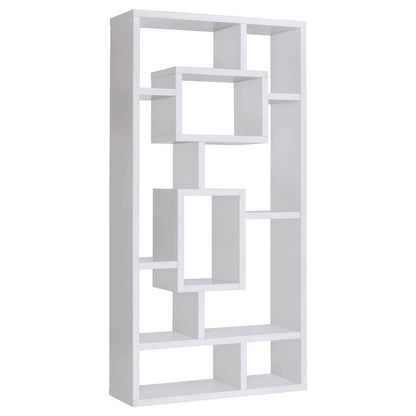 Howie White 10-Shelf Bookcase - 800157 - Bien Home Furniture &amp; Electronics