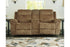 Huddle-Up Nutmeg Glider Reclining Loveseat with Console - 8230494 - Bien Home Furniture & Electronics