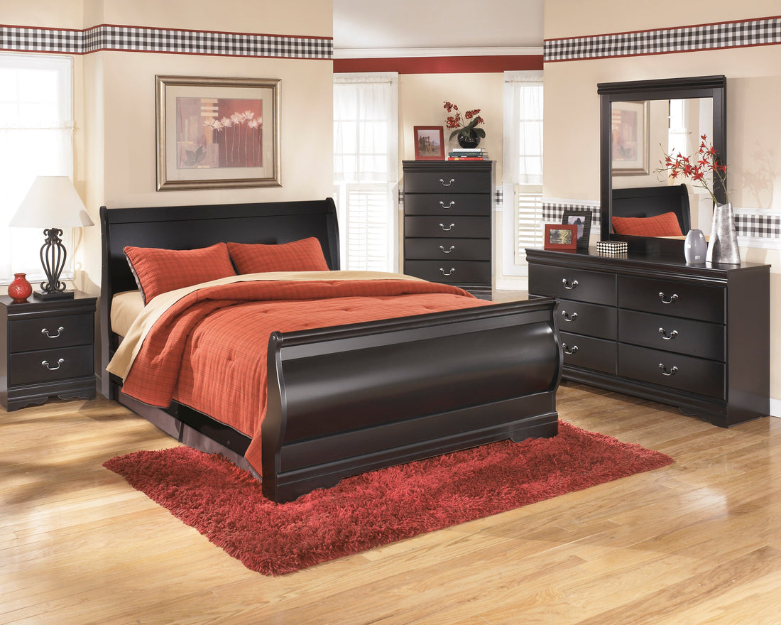 Huey Vineyard Black Bedroom Mirror (Mirror Only) - B128-36 - Bien Home Furniture & Electronics