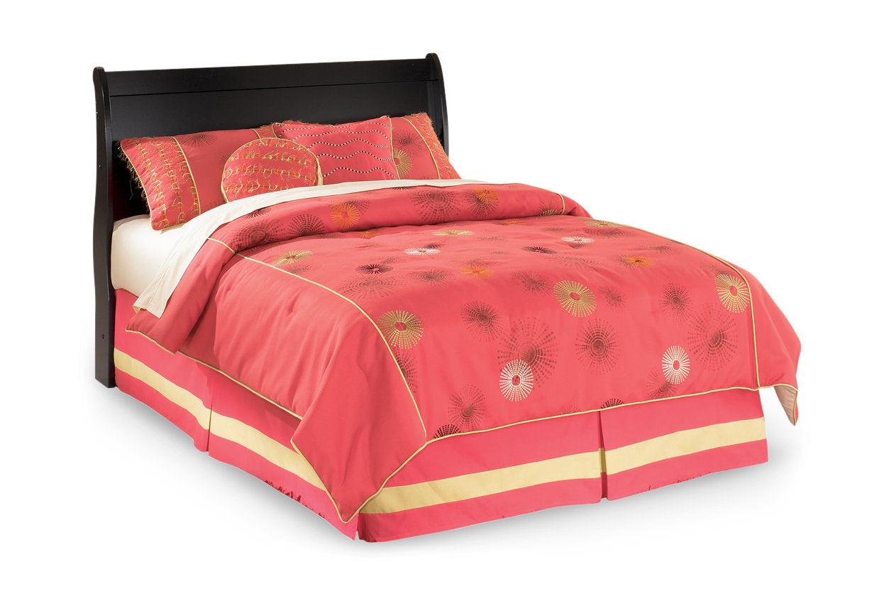 Huey Vineyard Black Full Sleigh Headboard - B128-87 - Bien Home Furniture &amp; Electronics