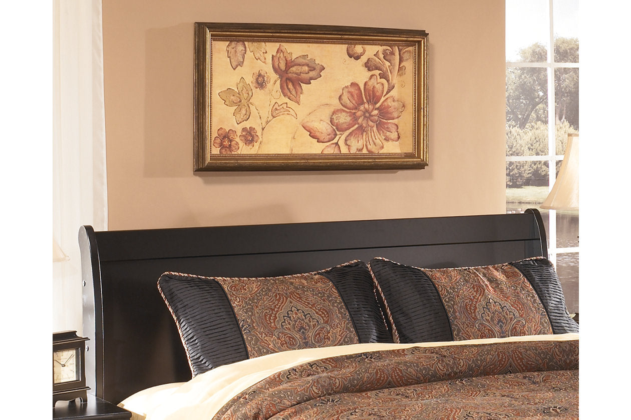 Huey Vineyard Black Queen Sleigh Headboard - B128-77 - Bien Home Furniture &amp; Electronics