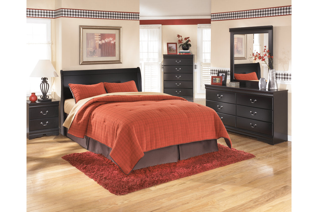 Huey Vineyard Black Queen Sleigh Headboard - B128-77 - Bien Home Furniture &amp; Electronics
