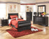 Huey Vineyard Black Sleigh Youth Bedroom Set - SET | B128-62 | B128-63 | B128-82 | B128-92 | B128-46 - Bien Home Furniture & Electronics