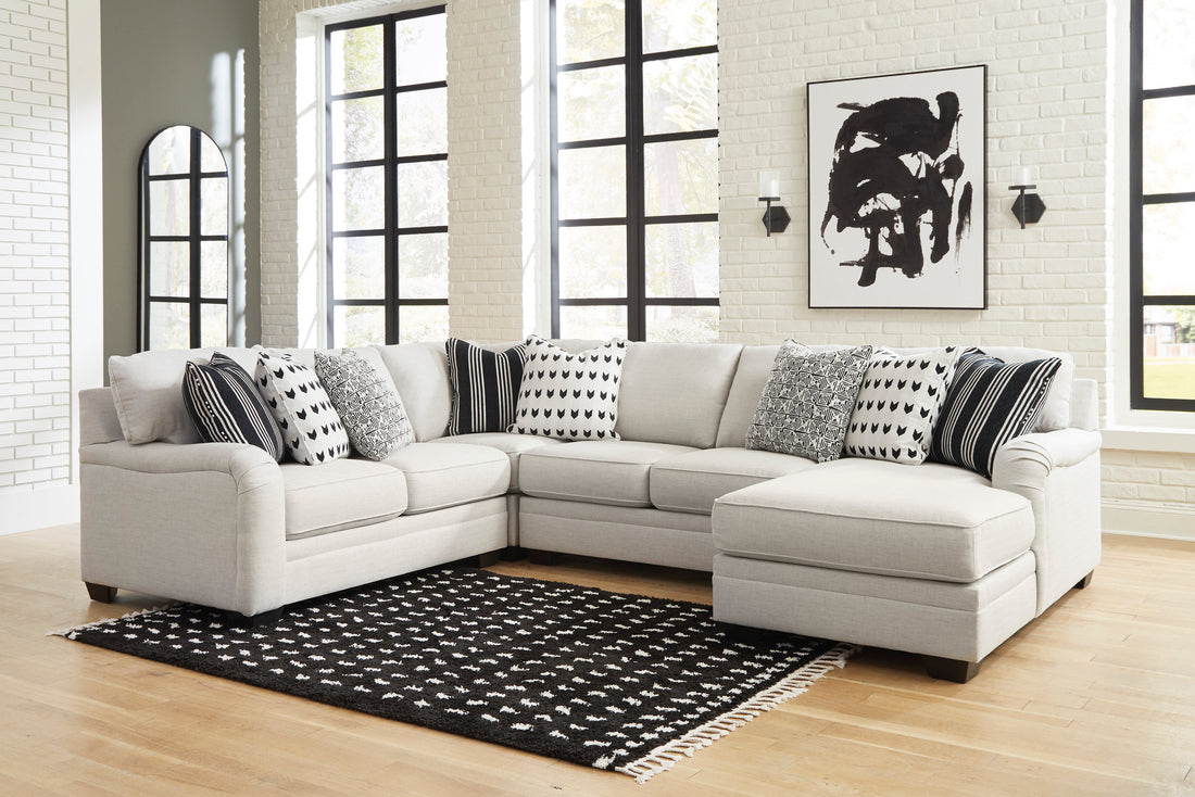 Huntsworth Dove Gray 4-Piece RAF Chaise Sectional - SET | 3970217 | 3970234 | 3970277 | 3970255 - Bien Home Furniture & Electronics