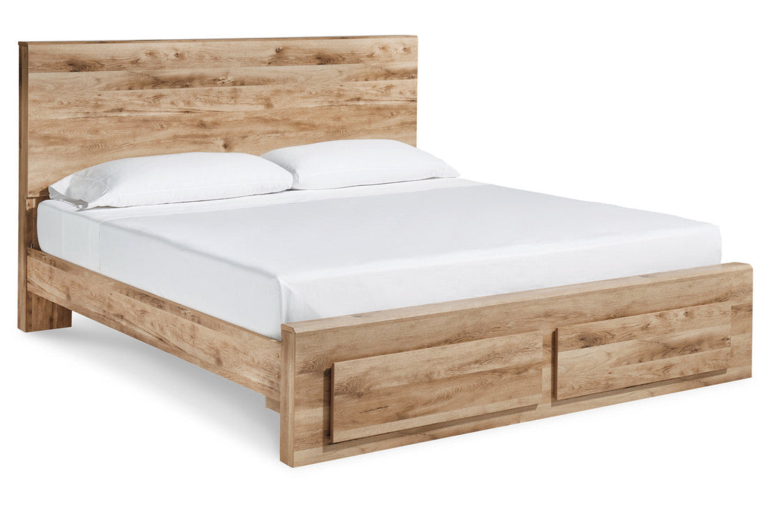 Hyanna Tan King Panel Storage Bed - SET | B100-14 | B1050-56S | B1050-58 | B1050-95 - Bien Home Furniture &amp; Electronics