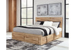 Hyanna Tan King Panel Storage Bed with 1 Under Bed Storage Drawer - SET | B100-14 | B1050-56S | B1050-58 | B1050-60 | B1050-95 - Bien Home Furniture & Electronics