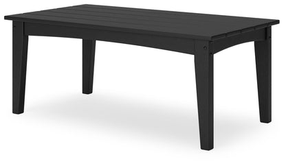 Hyland wave Black Outdoor Coffee Table - P108-701 - Bien Home Furniture &amp; Electronics