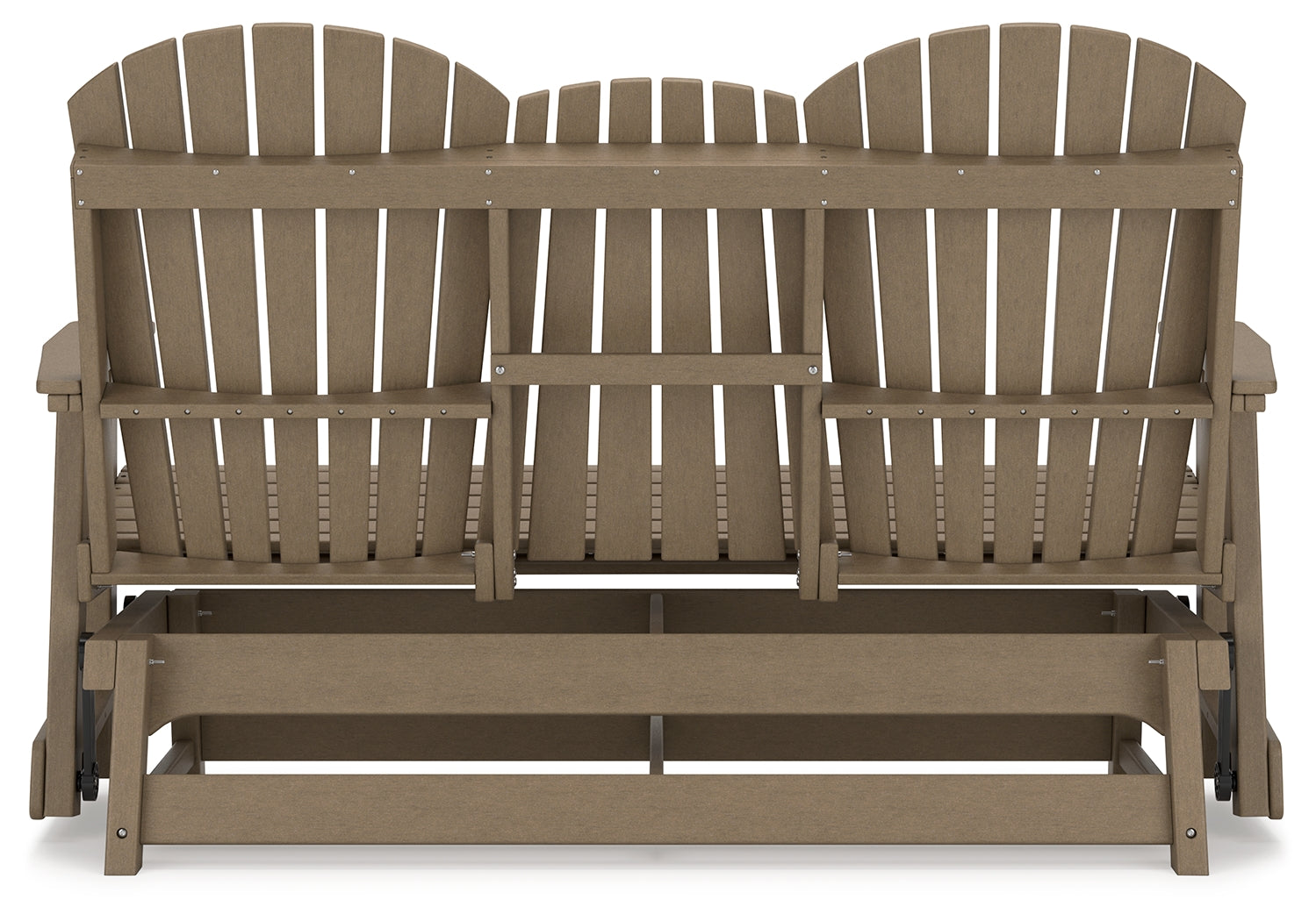 Hyland wave Driftwood Outdoor Glider Loveseat - P114-835 - Bien Home Furniture &amp; Electronics