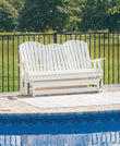 Hyland wave White Outdoor Glider Loveseat - P111-835 - Bien Home Furniture & Electronics