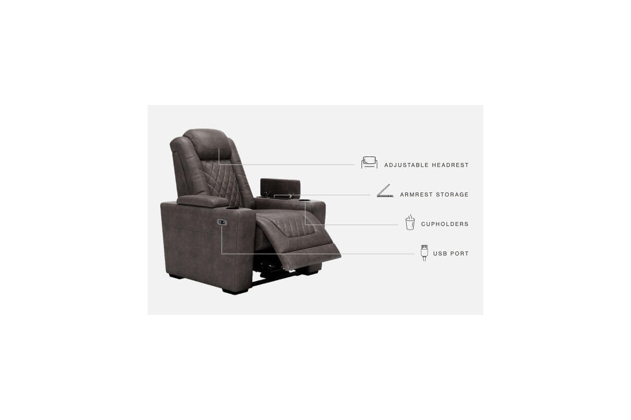 HyllMont Gray Recliner - 9300313 - Bien Home Furniture &amp; Electronics