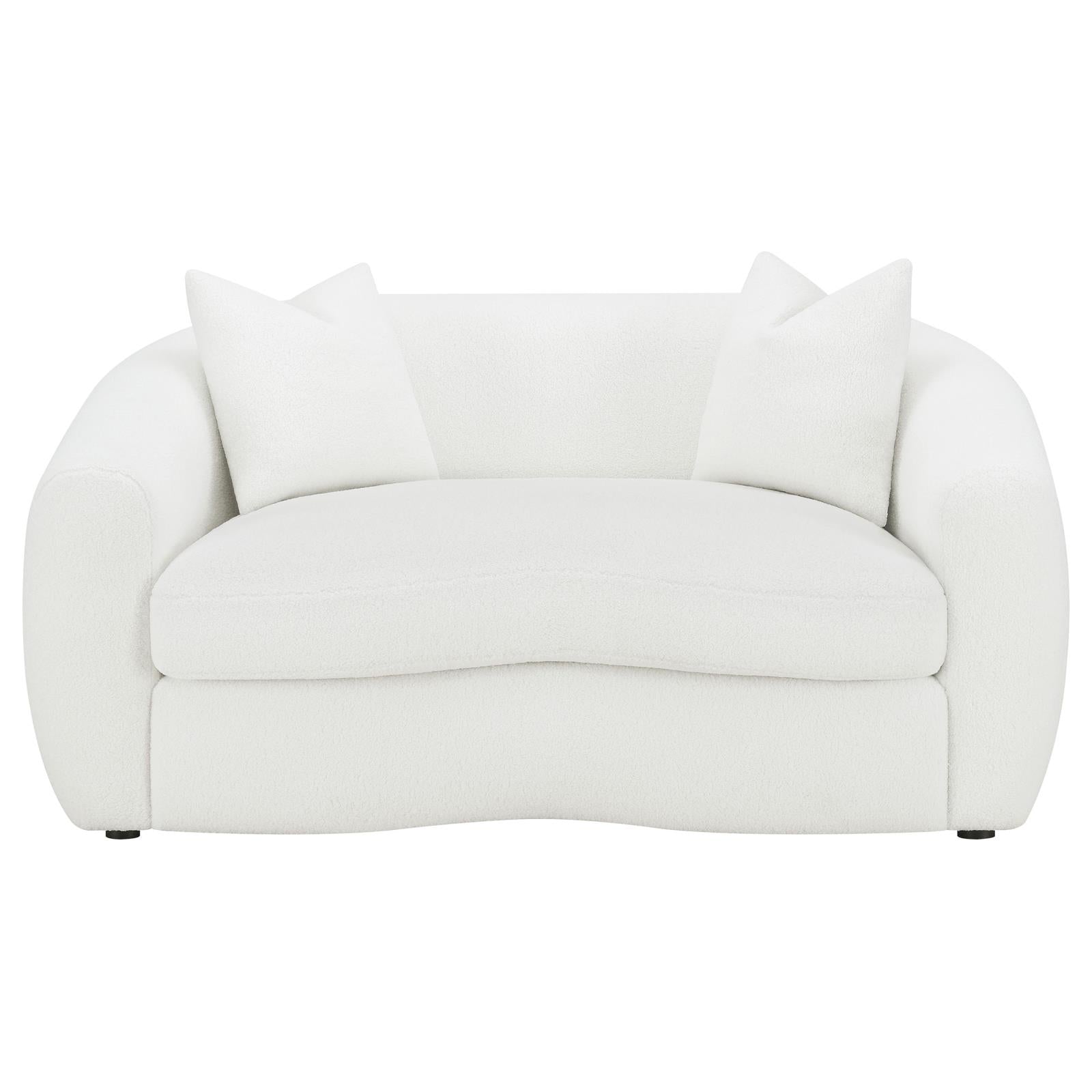 Isabella 2-Piece Upholstered Tight Back Living Room Set White - 509871-S2 - Bien Home Furniture &amp; Electronics