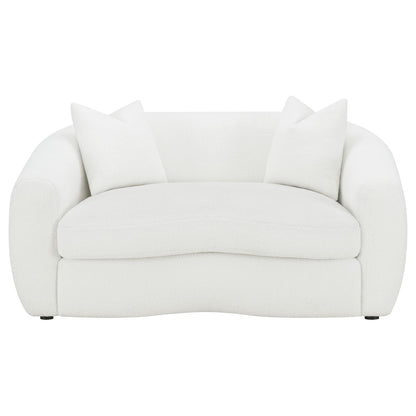 Isabella 2-Piece Upholstered Tight Back Living Room Set White - 509871-S2 - Bien Home Furniture &amp; Electronics