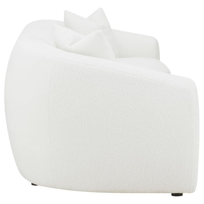 Isabella 2-Piece Upholstered Tight Back Living Room Set White - 509871-S2 - Bien Home Furniture &amp; Electronics