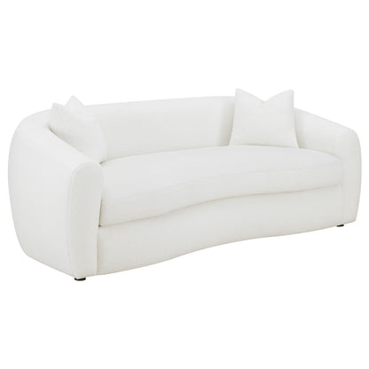Isabella 3-Piece Upholstered Tight Back Living Room Set White - 509871-S3 - Bien Home Furniture &amp; Electronics