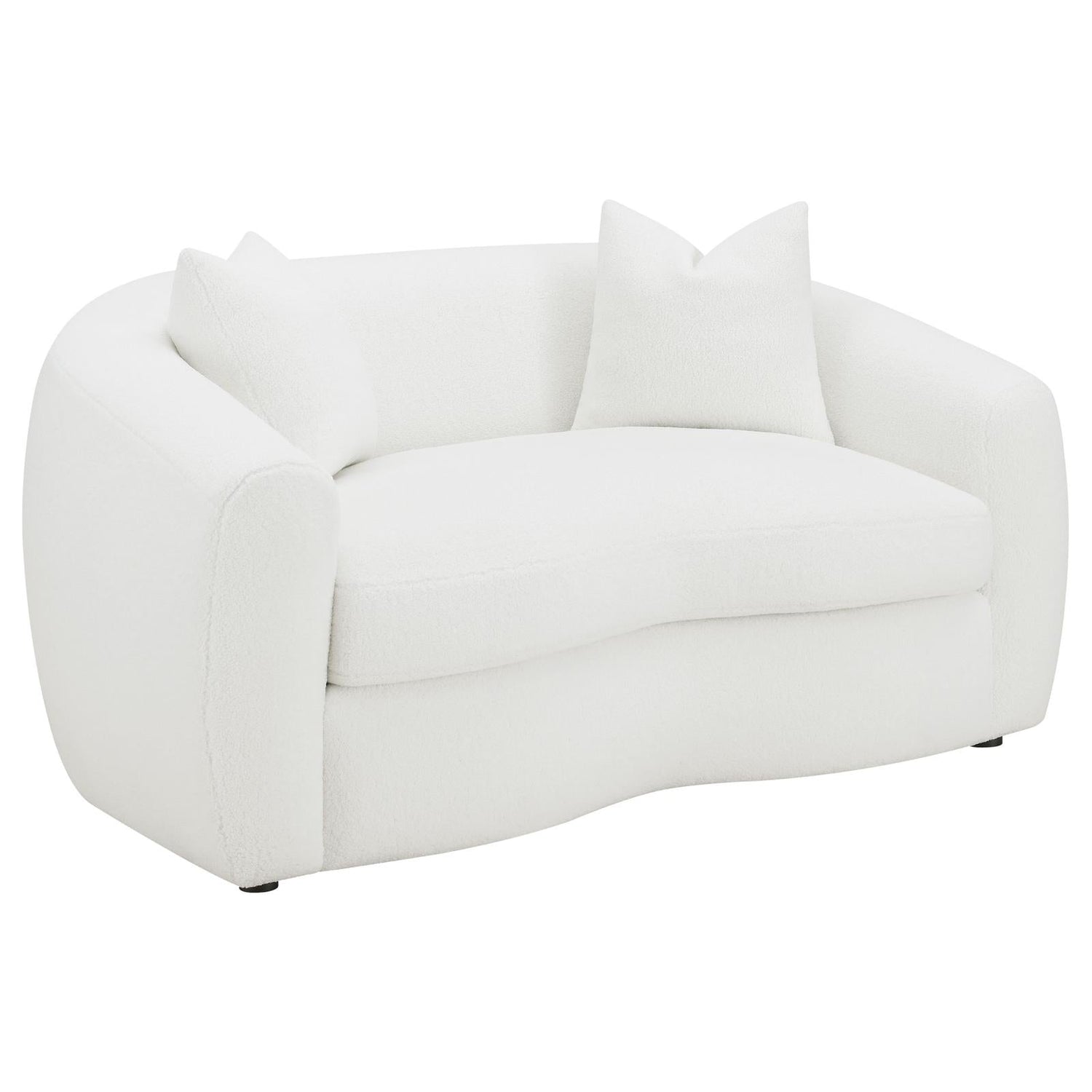 Isabella 3-Piece Upholstered Tight Back Living Room Set White - 509871-S3 - Bien Home Furniture &amp; Electronics