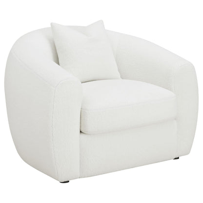 Isabella 3-Piece Upholstered Tight Back Living Room Set White - 509871-S3 - Bien Home Furniture &amp; Electronics