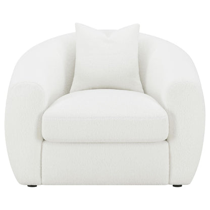 Isabella 3-Piece Upholstered Tight Back Living Room Set White - 509871-S3 - Bien Home Furniture &amp; Electronics