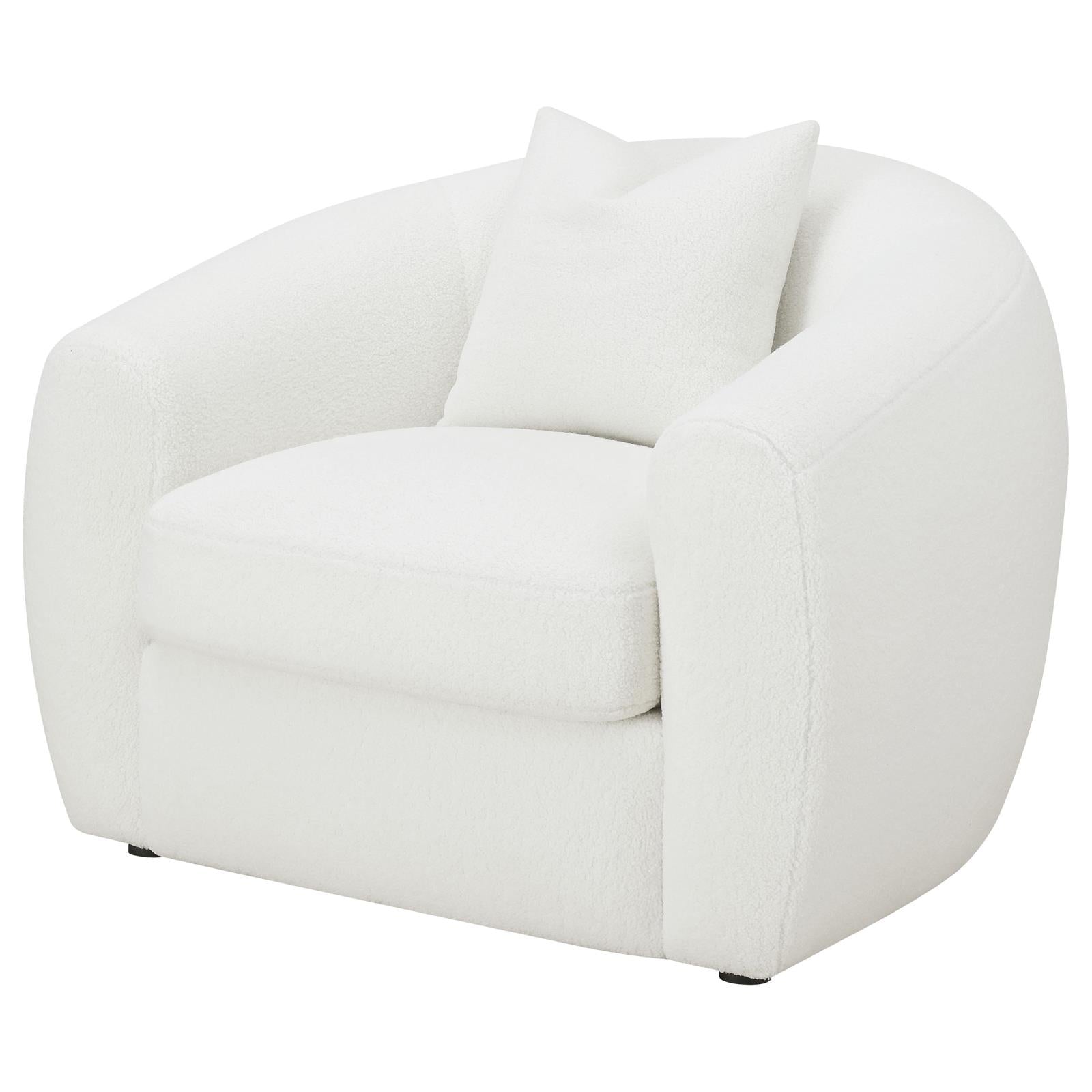 Isabella Upholstered Tight Back Chair White - 509873 - Bien Home Furniture &amp; Electronics