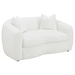 Isabella Upholstered Tight Back Loveseat White - 509872 - Bien Home Furniture & Electronics