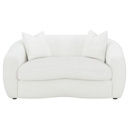 Isabella Upholstered Tight Back Loveseat White - 509872 - Bien Home Furniture &amp; Electronics