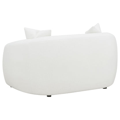 Isabella Upholstered Tight Back Loveseat White - 509872 - Bien Home Furniture &amp; Electronics