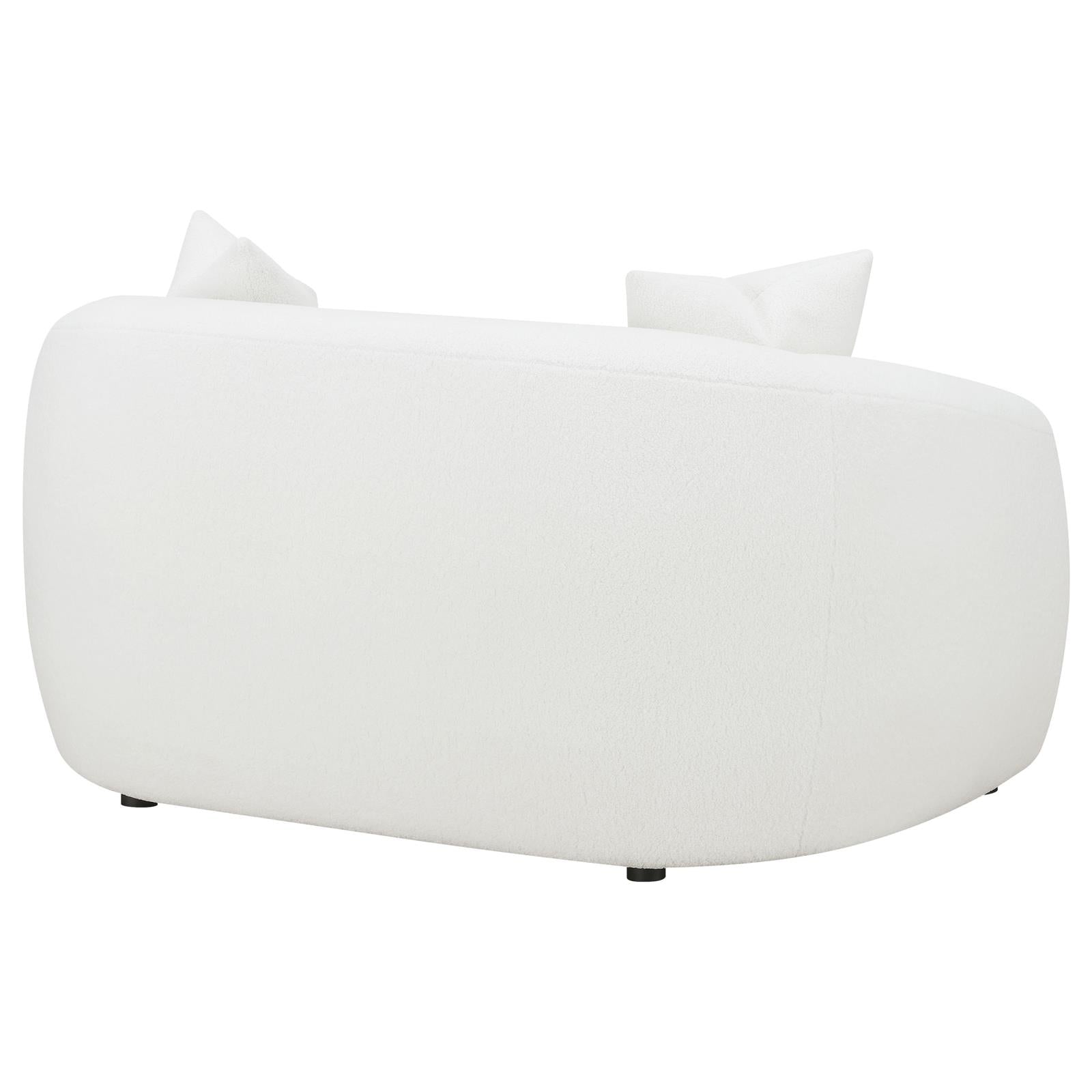 Isabella Upholstered Tight Back Loveseat White - 509872 - Bien Home Furniture &amp; Electronics