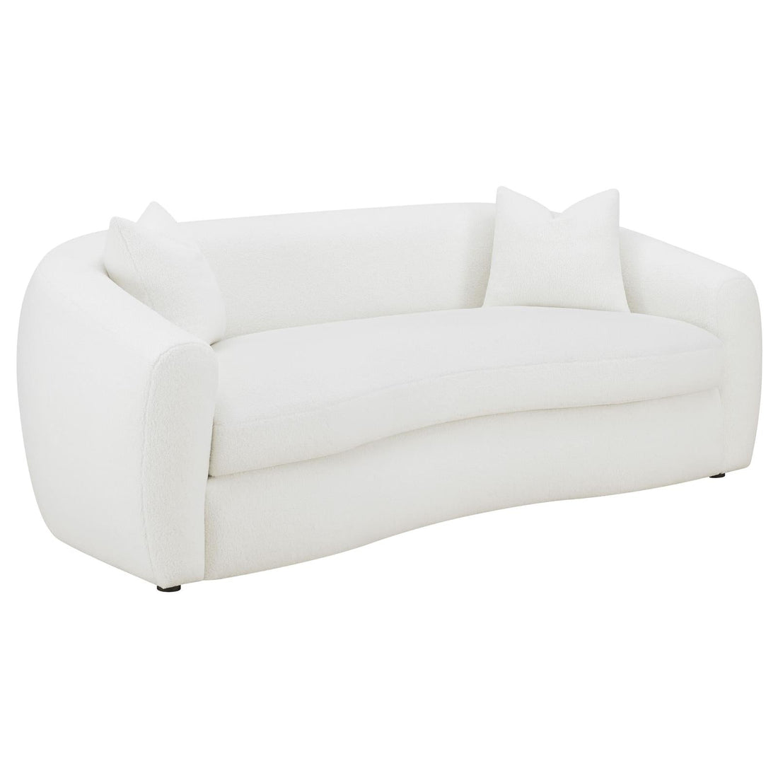 Isabella Upholstered Tight Back Sofa White - 509871 - Bien Home Furniture & Electronics