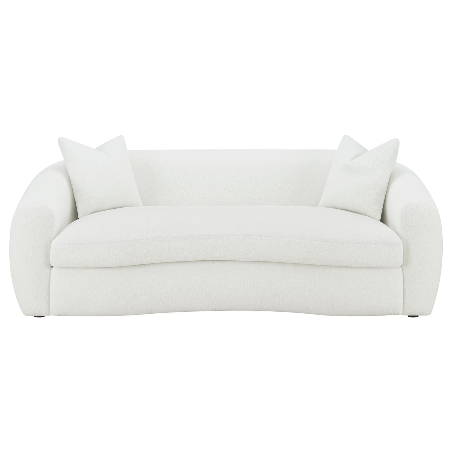 Isabella Upholstered Tight Back Sofa White - 509871 - Bien Home Furniture &amp; Electronics